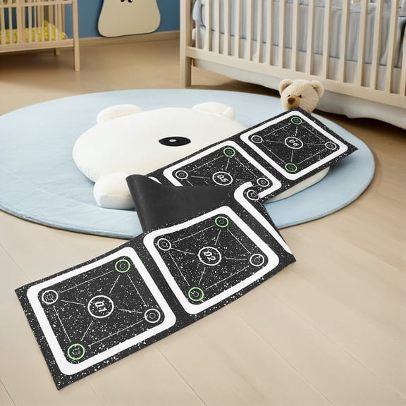 OULII Home Use Agility Ladder Training Equipment with Soft Rubber Mat for Soccer and Football Workouts