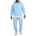 thumbnail image 6 of CONFREE Mens Sweatsuit 2 Peice Sets Athletic Tracksuit for Men Solid Y2K Hoodies Sweatpants Outfits Streetwear Fall Winter Track Suits Set, 6 of 9