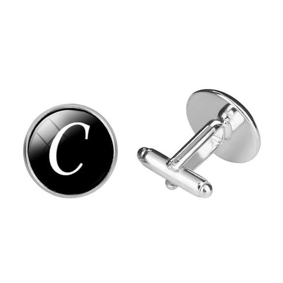 NICEXMAS Mens Brooch Pins For Suits Black Cufflink Simple Design 1 Pair For Men
