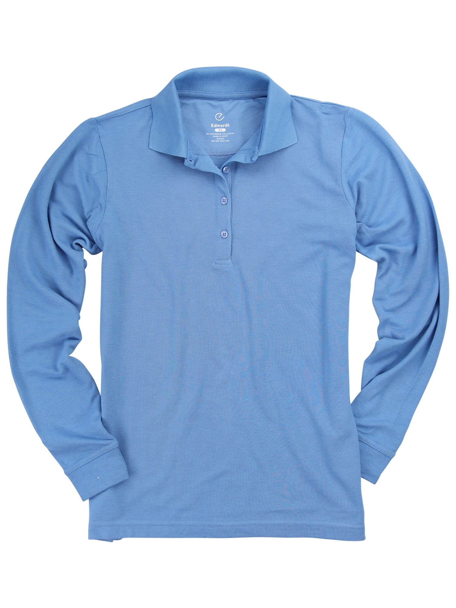 women's long sleeve polo shirts walmart