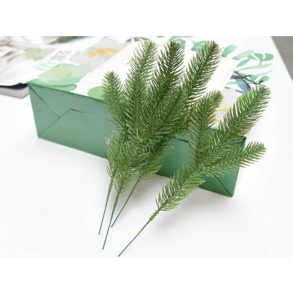 GOOHOCHY  30 Pcs Pine Realistic Garland Christmas Decoration Needle Green