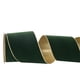 thumbnail image 1 of Cinta CSZD de terciopelo verde y dorado, alambrada, 10 cm de ancho, 1 of 6