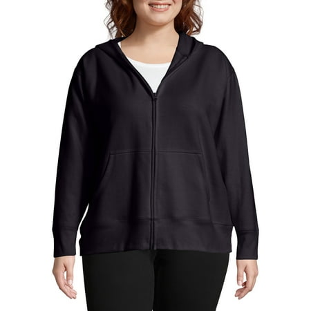 - Just My Size Women's Plus Size Fleece Zip Hood Jacket