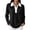 5# Black, variant on Waffle Tops for Women Collared Contrast Color Long Sleeve Fall Shirts Lightweight Loose Fit Going Out Work Cute Workout Hiking Layering Winter Clothes
