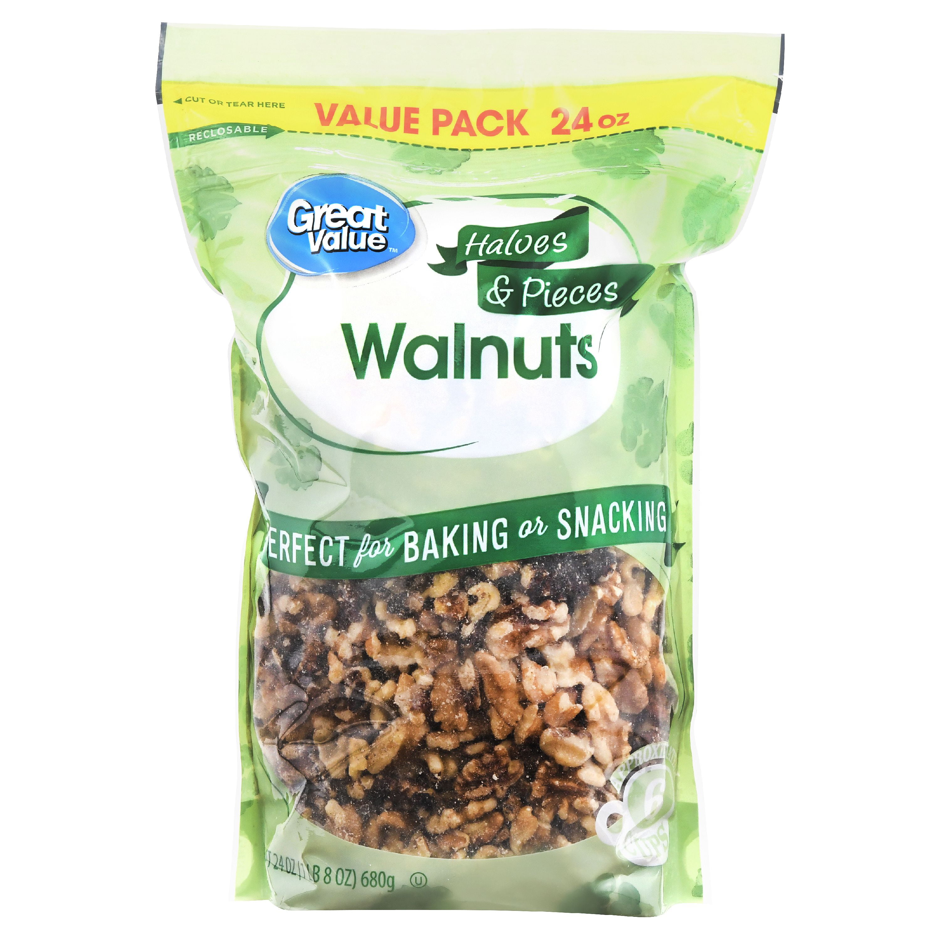 Great Value Walnuts, Halves & Pieces, 24 oz Walmart Inventory Checker