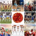 thumbnail image 7 of Zhangyh Pom Poms Cheerleading,Fluffy Cheerleader Pompoms with Finger Friendly Ring,Metallic Pom Poms Cheerleading for Celebration (Blue, 4 Pack), 7 of 7