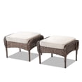 thumbnail image 6 of Arnahaishe Outdoor Ottoman Set of 2, All-Weather Wicker Patio Rattan Seat Foot Rest with Removable Cushions, Beige, 6 of 7