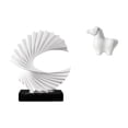 thumbnail image 1 of Figura De Resina De Porcelana Con Forma De Caballo Ondulado, Escultura Abstracta De Animal, Adorno Decorativo De Escritorio Para Sala De Estar, Dormitorio, Hogar Y Oficina., 1 of 8