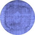 thumbnail image 1 of Ahgly Company Machine Washable Indoor Round Persian Blue Traditional Area Rugs, 8' Round, 1 of 4