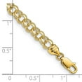 thumbnail image 2 of 14k Yellow Gold 8 Inch 4.75mm Solid Double Link Charm Bracelet Lobster Claw Link Charm Bracelet for Women, 2 of 2