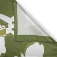 thumbnail image 3 of Ambesonne Bunny Kitchen Curtains, Funny Cartoon Easter Animal, 55"x45", Olive Green and White, 3 of 3