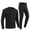 Black, variant on Dreluolixuan Mens Thermal Underwear Soft BottomTight Hunting Gear Base Layer Winter Cold Weather Riding Top and Bottom Sets