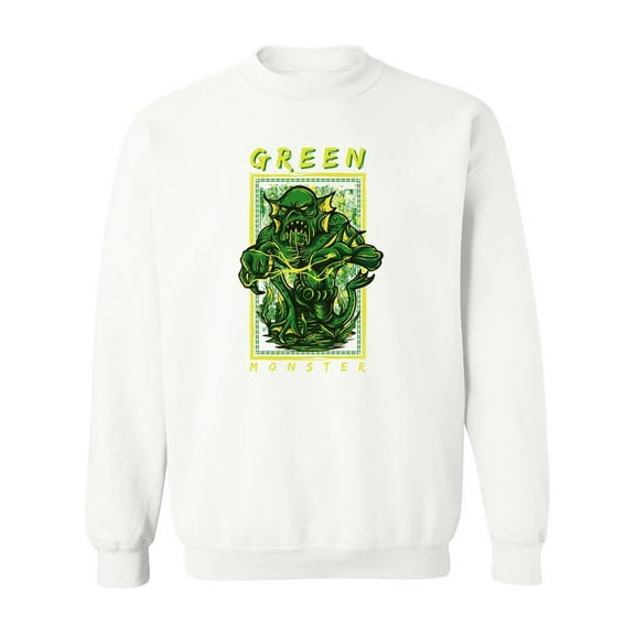 Green Monster. Sweatshirt Men -Image by Shutterstock, Male Medium