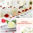 thumbnail image 6 of 100 Pieces Artificial Roses Flowers Bulk, Long Stem Realistic Fake Silk Roses Bouquet for Table Centerpiece Vases Wedding Party Home Kitchen Decor (White), 6 of 14
