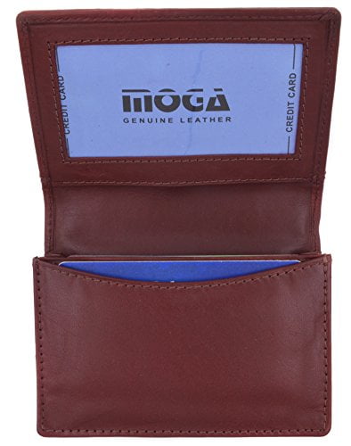 Black Theo&Cleo Genuine Leather Business Card Holder Expandable Antimagnetic Credit Wallet With ID Window Black Theo&Cleo Genuine Leather Business Card Holder Expandable Antimagnetic Credit Wallet With ID Window