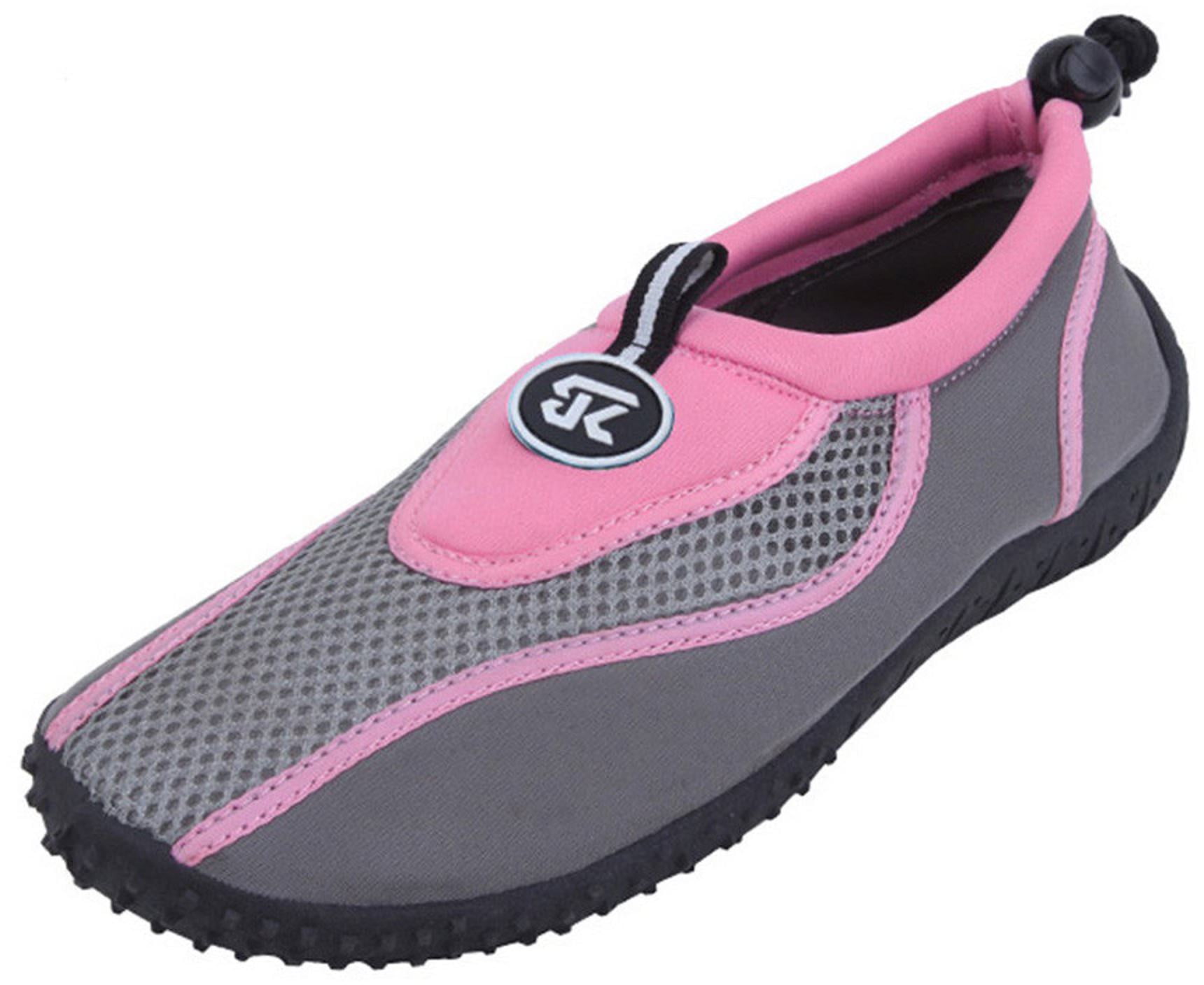 New Women's Athletic Water Shoes Pool Beach Aqua Socks Shoes (2907Pink