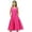 Pink, variant on Bimba Women's Prom Dress With Belt Bridesmaid Party Midi Dress With Pockets