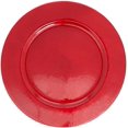 thumbnail image 3 of Fennco Styles Faux Mother of Pearl Charger Plates 13" Round, Set of 4 – Red Table Chargers for Weddings, Family Dinners, Special Events, Everyday Use and Home Décor, 3 of 5