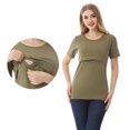 thumbnail image 5 of gakvbuo Maternity Shirts For Pregnant Women Plus Size Mama Shirt Pregnancy Announcement Shirts Print Sling Sleeveless Breastfeeding Nursing Pregnancy Top, 5 of 8
