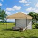 thumbnail image 5 of Carpa Tipo Cenador Plegable 3x3m para Exterior - Montaje Fácil por Una Individuo - Impermeable y Protección UV - Tela Oxford 210D Plateada, Incluye 1 Pared Lateral, 5 of 8