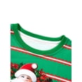 thumbnail image 4 of Arvbitana Women Men Christmas Sweatshirt Santa Claus Elk Cartoon Print Crew Neck Long Sleeve Pullover Tops Spring Fall Casual Graphic Shirt Tee, 4 of 9