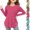 Hot Pink, variant on Hpgjzj Girls Long Sleeve Shirts Kids Curve Hem Side Slit Soft Tunic Tops T-Shirts 5-14 Years