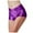 111_Purple, variant on frariair Athletic Shorts for Women Faux Panty Glossy Metallic Rave Dance Leather Short Trousers High Waist Hot Pants Pink