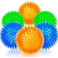 thumbnail image 1 of Pelotas chirriantes para perros pequeños, pelotas de goma para buscar perros, paquete de 6 colores brillantes, juguetes para cachorros TPR, pelotas de juguete para perros, juguetes chirriantes para p, 1 of 5