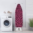 thumbnail image 3 of Kuiaobaty Ironing Board Cover Resist Scorching Iron Board Cover Extra Wide Table Top with Elastic Edge, Leopard Print Dark Pink, 3 of 5