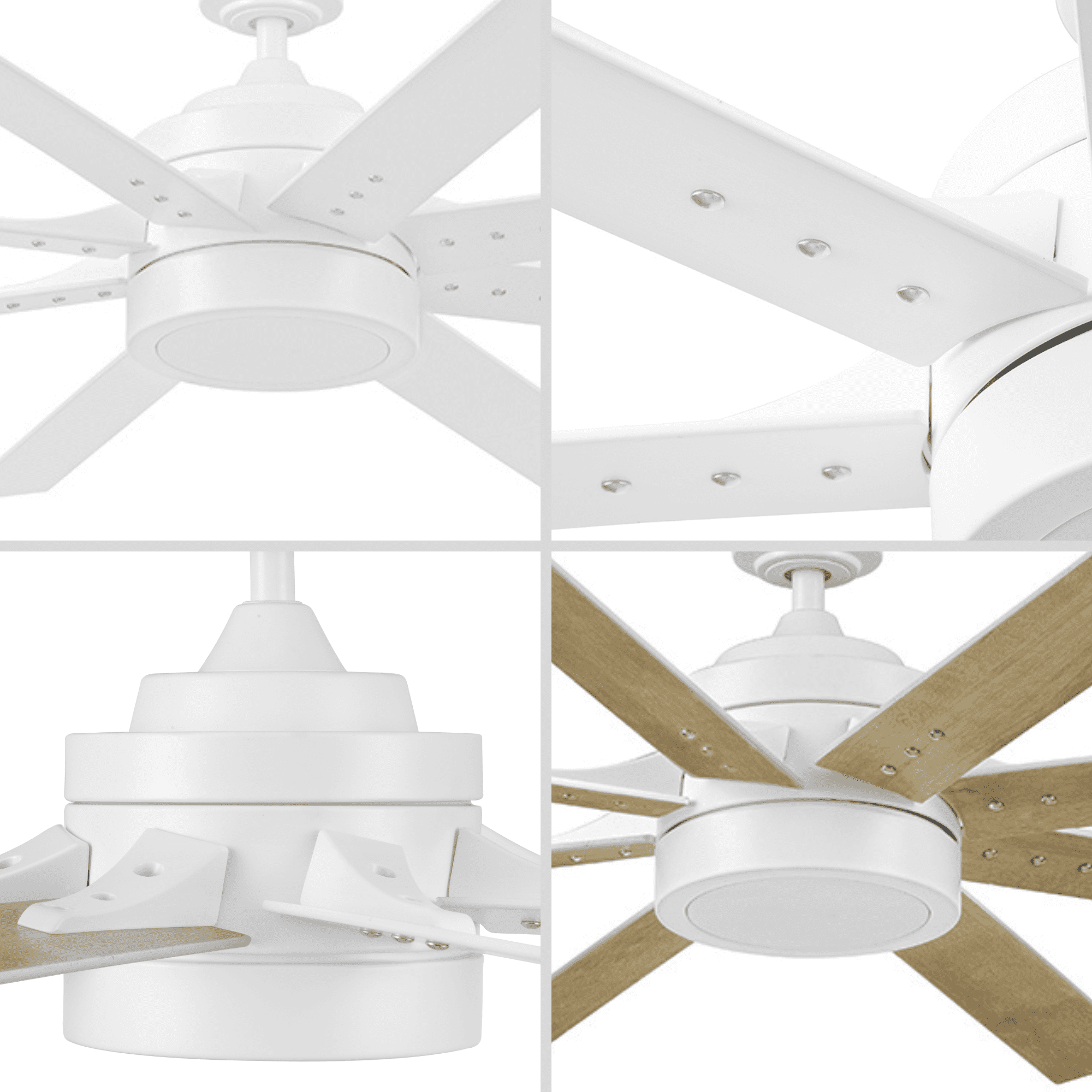 (2 pack) Better Homes & Gardens 62" Dual Blades Motor Finish Integrated Light Kit Ceiling Fan with Remote Control