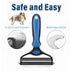 thumbnail image 3 of （blue）Pet Grooming Brush, Blue - Removes Loose Undercoat, Bristles with razor, Ergonomic Handle, For Long or Short Hair Breeds, 3 of 5