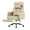 Beige, variant on EBQOSK Swivel Ergonomic Office Chair, Technology Leather High Back Office Chair with Lumbar Support Headrest, Sedentary Comfortable Boss Chair, 155° Reclining Computer Chair Dark Gray