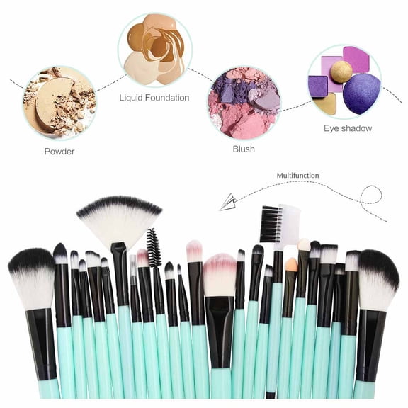 Makeup Brushes Set , 25PCS Natural Powder Foundation Eyeshadow Blending Concealer Blusher Highlight Labeled Brushes