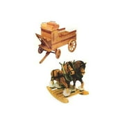 Clyde 'N Dale Rocking Horses with Wagon Toy Box Woodworking Plan