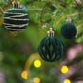 thumbnail image 6 of CuiLiyq 12 PCS Velvet Christmas Balls, 1.57" Shatterproof Xmas Bulbs Decorations Set, for Xmas Decorative Hanging Ornaments Christmas Tree Decoration (Green), 6 of 6