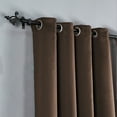 thumbnail image 3 of Home Soft Things Solid Blackout Curtains/Drapes Thermal Insulated Grommet Darkening Curtains, 2 Curtains and 2 Tiebacks Set - Chocolate - 54 x 63 inches, 3 of 7