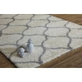 thumbnail image 4 of Rugs America Feather Shag Collection Ivory grey Links FH200C Contemporary Geometric Area Rug 2'3" x 8', 4 of 6