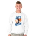 thumbnail image 4 of Rise Above Basketball Slam Dunk Men's Big & Tall Crewneck Sweatshirt Brisco Brands 5X, 4 of 5