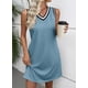 thumbnail image 2 of Vestido EVALESS casual con cuello en V sin mangas a rayas 2026 para mujer, 2 of 5