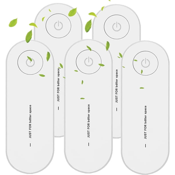 5 unidades: purificador de aire enchufable, mini purificador de aire portátil para el hogar y más adecuado para dormitorios, baños, sala de estar, baños, armarios, hotel