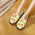 thumbnail image 5 of KLL Lemon Orange Slippers for Women Men House Slip on Indoor Outdoor Bedroom Furry Fleece Lined Ladies Comfy Anti-Skid Rubber Hard Sole-Medium, 5 of 8