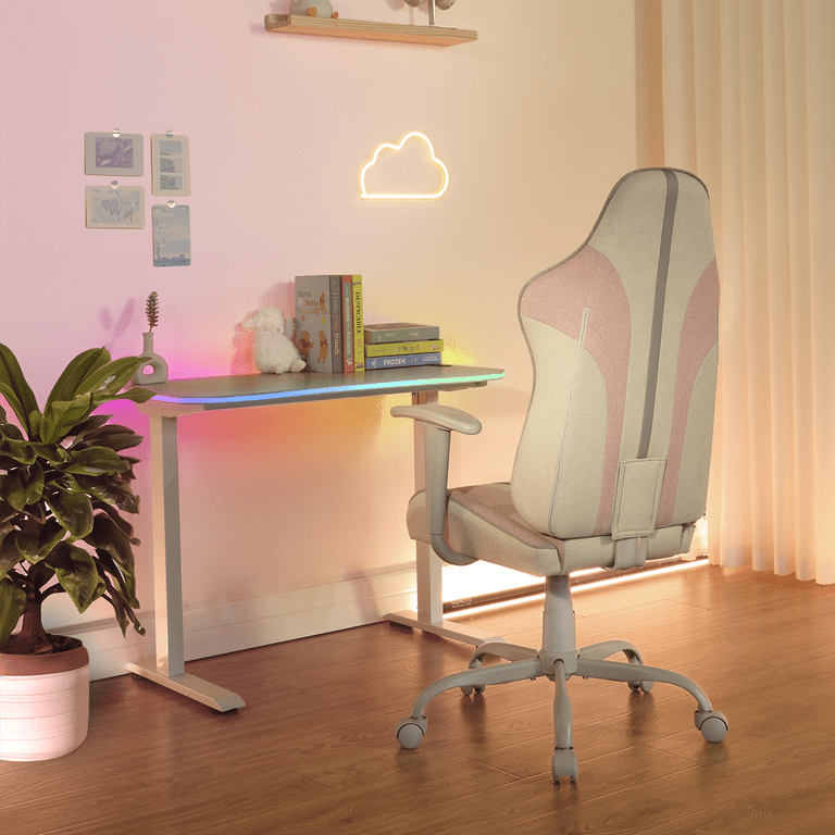 X Rocker Junior Mysa PC Gaming Chair, Pink/Gray