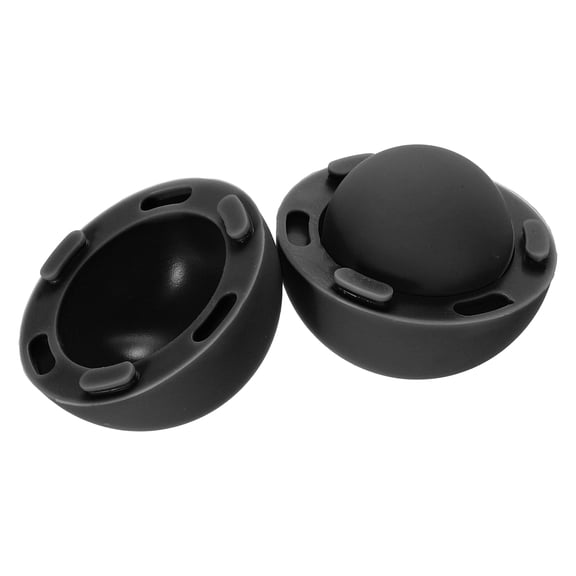 1 Set Laptop Cooling Pad, Portable Laptop Cooler Ball Silicone Round Stand Ergonomic Small Universal Heat Dissipation Feet Riser Anti-Slip for Computer Notebook Desk, Black