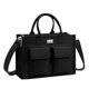 thumbnail image 1 of Bolsa de lona con diseño superior, resistente, para mujer (negra), 1 of 8