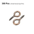 thumbnail image 3 of 300 Pack Small Screw Eye Hooks Mini Eyelets Screws, 5.5x12x1.2mm, Copper Tone, 3 of 5