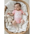 thumbnail image 6 of BemeyourBBs Baby Girls Romper, Short Sleeve Letters Print Summer Bodysuit, 6 of 8