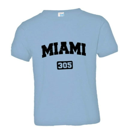 

PleaseMeTees™ Toddler Miami Florida 305 Area Code Distressed HQ Tee