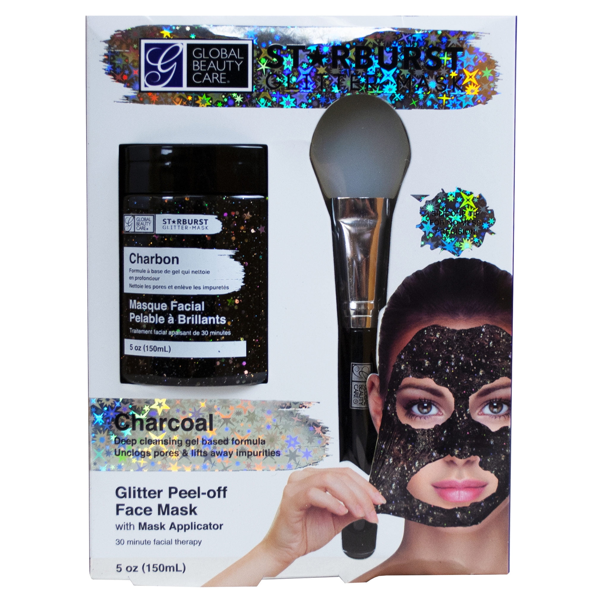 New 622156 Starburst Glitter Peel Off Mask With Applicator (31Pack