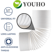 Portable Air Conditioner Hose - AC Hose YOUHO 5.1 Diameter - 80 Long. Universal Flexible Counter-Clockwise Room Airconditioner AC Vent Replacement Tube