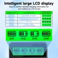 thumbnail image 3 of 4 Slots CR123A Battery Charger, LCD Eye Protection Screen 3.7V Rechargeable Battery Charger with USB-C Double Input, for 3.7V Li-ion 16350 14500 16340 10440 14430 16500 Rechargeable Batteries, 3 of 7